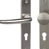 Südmetall Türgriff-Garnitur Langschild Barcelona PZ Edelstahl satiniert Drücker links silber 235 x 40 mm