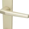 Südmetall WC-Türgriff-Garnitur Langschild Phil Aluminium F2 eloxiert neusilber 220 x 43 mm