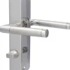 Südmetall WC-Türgriff-Garnitur Langschild Edelstahl satiniert silber 235 x 40 mm