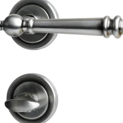Südmetall WC-Türgriff-Garnitur Rosette Mount Blanc Messing satiniert grau Ø 55 mm