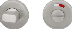 Südmetall WC-Verriegelung Badtüren Rosette Edelstahl satiniert rot/weiß Ø 50 mm
