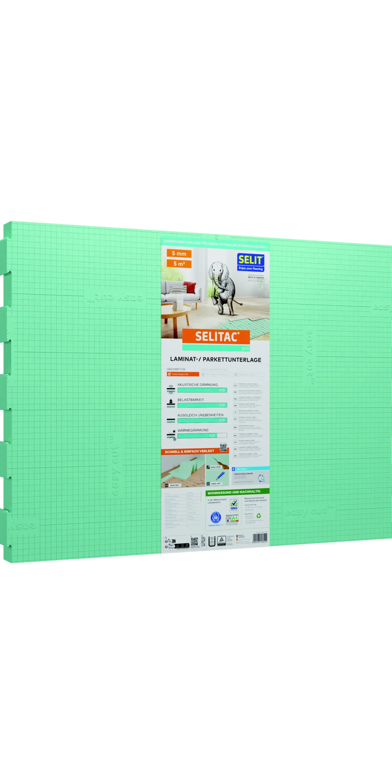 Selitac Trittschalldämmung Parkett- & Laminat 5 mm 5 m²