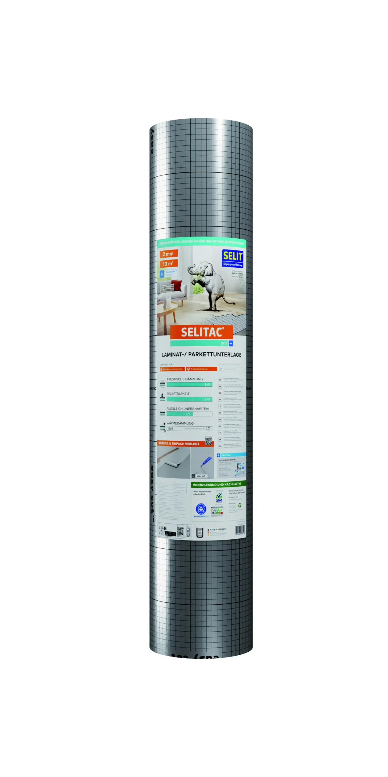 Selitac Trittschalldämmung Parkett- & Laminat 2 mm 10 m²