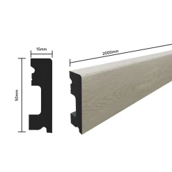 SELITSTYLE Sockelleiste FBL50 Eiche Exklusiv 2000 x 50 x 15 mm wasserfest