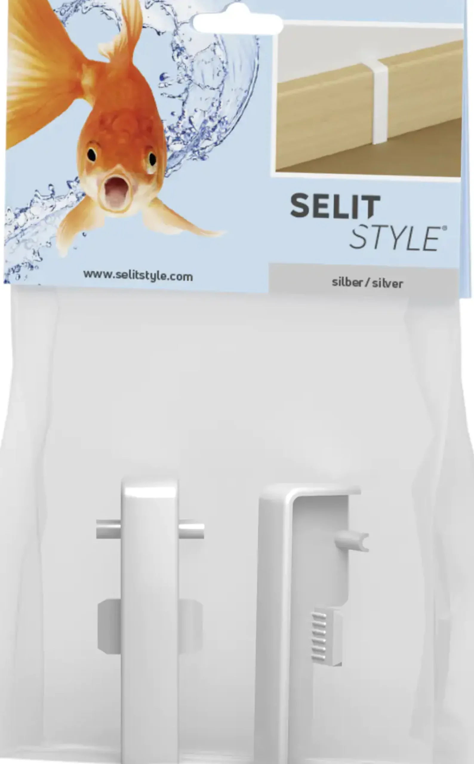SELITSTYLE Sockelleiste-Verbinder silber Höhe 50 mm 2 Stück