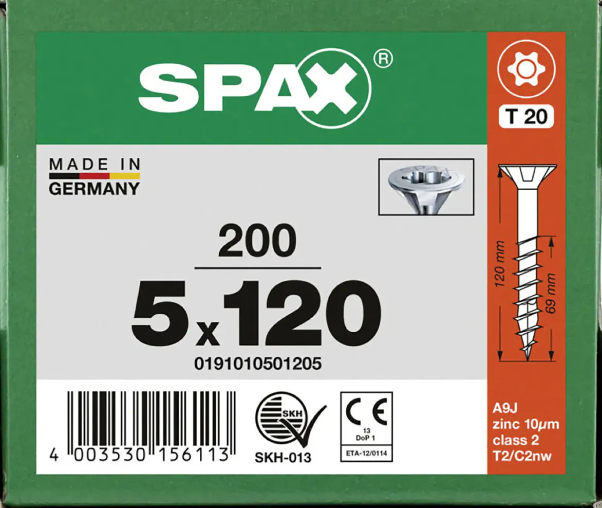Spax Universalschrauben 5 x 120 mm T20 Teilgewinde - 200 Stk.