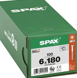 Spax Universalschrauben 6 x 180 mm T30 Teilgewinde - 100 Stk.