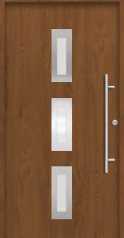 Splendoor Haustür Passivedoor Premium B02 Golden Oak DIN Rechts 100 x 210 cm