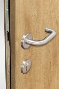 Splendoor Haustür Passivedoor Premium B05 RC2 Eiche Natur DIN Rechts 110 x 210 cm
