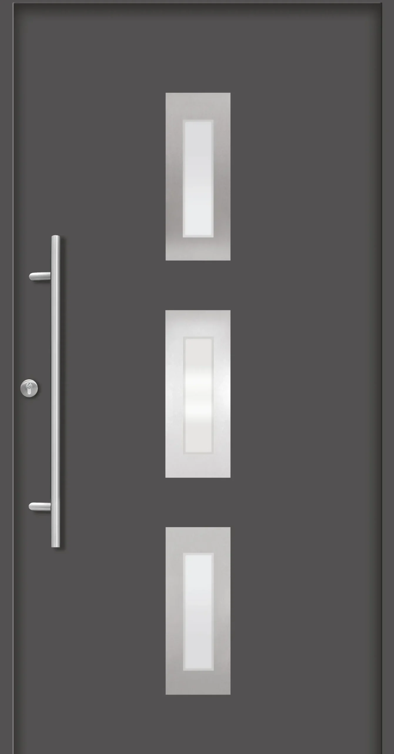 Splendoor Haustür Passivedoor Premium B02 Anthrazit DIN Links 110 x 210 cm