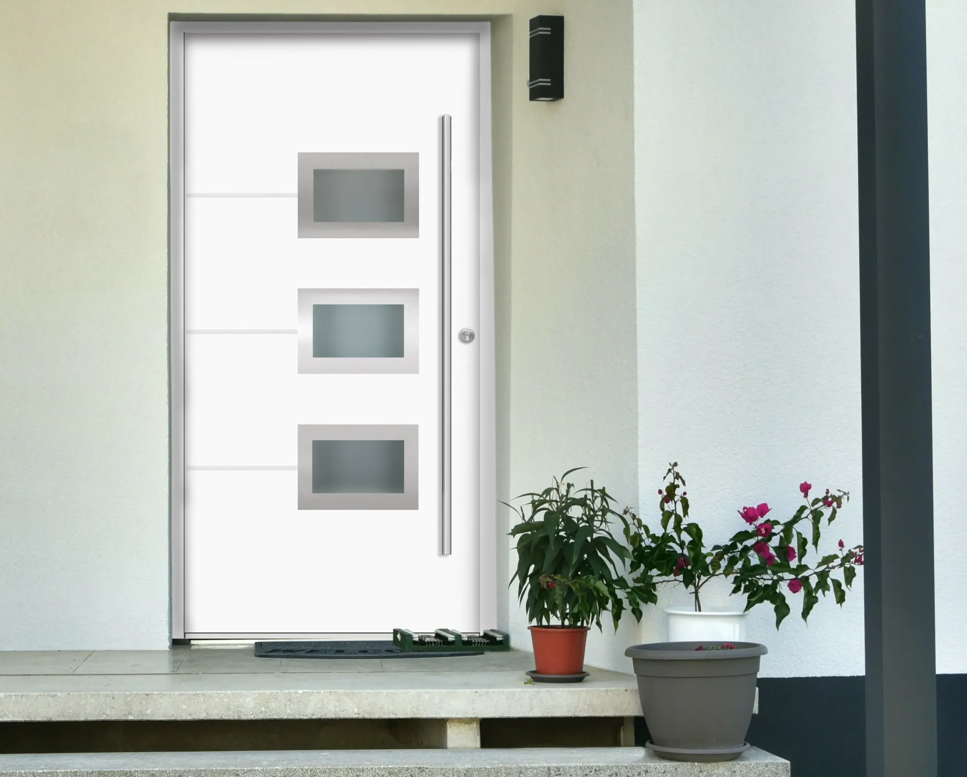 Splendoor Haustür Passivedoor Premium B03 Weiß DIN Rechts 100 x 210 cm