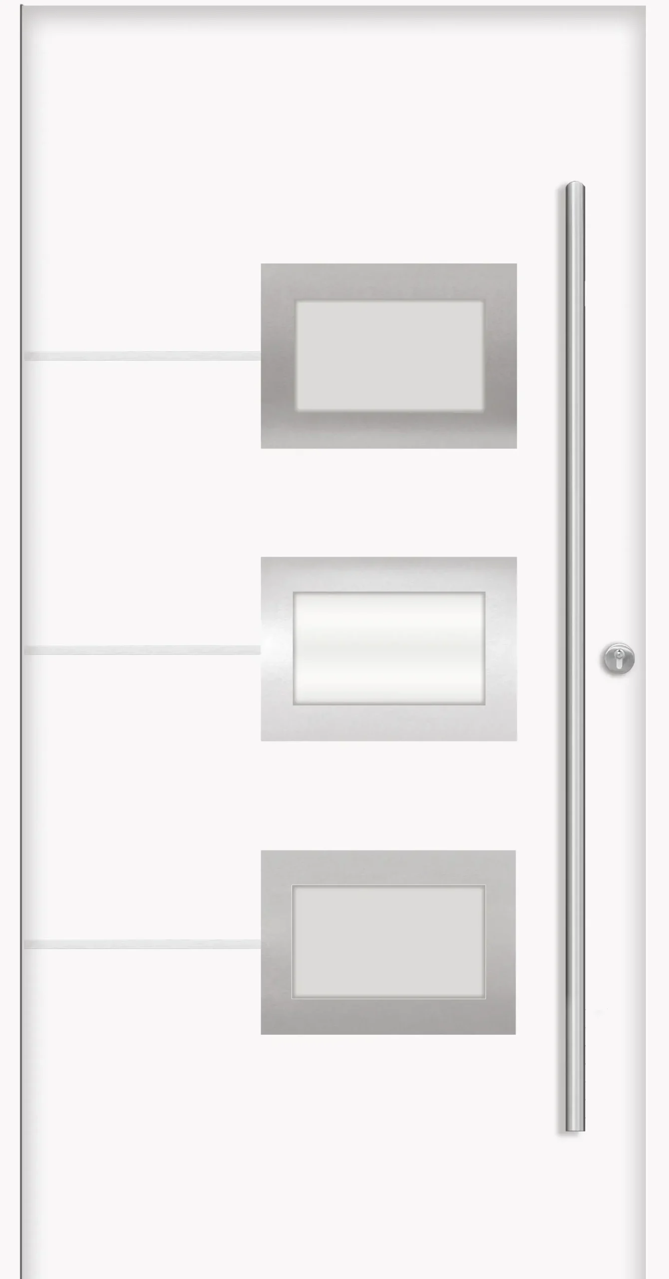 Splendoor Haustür Passivedoor Premium B03 Weiß DIN Rechts 100 x 210 cm