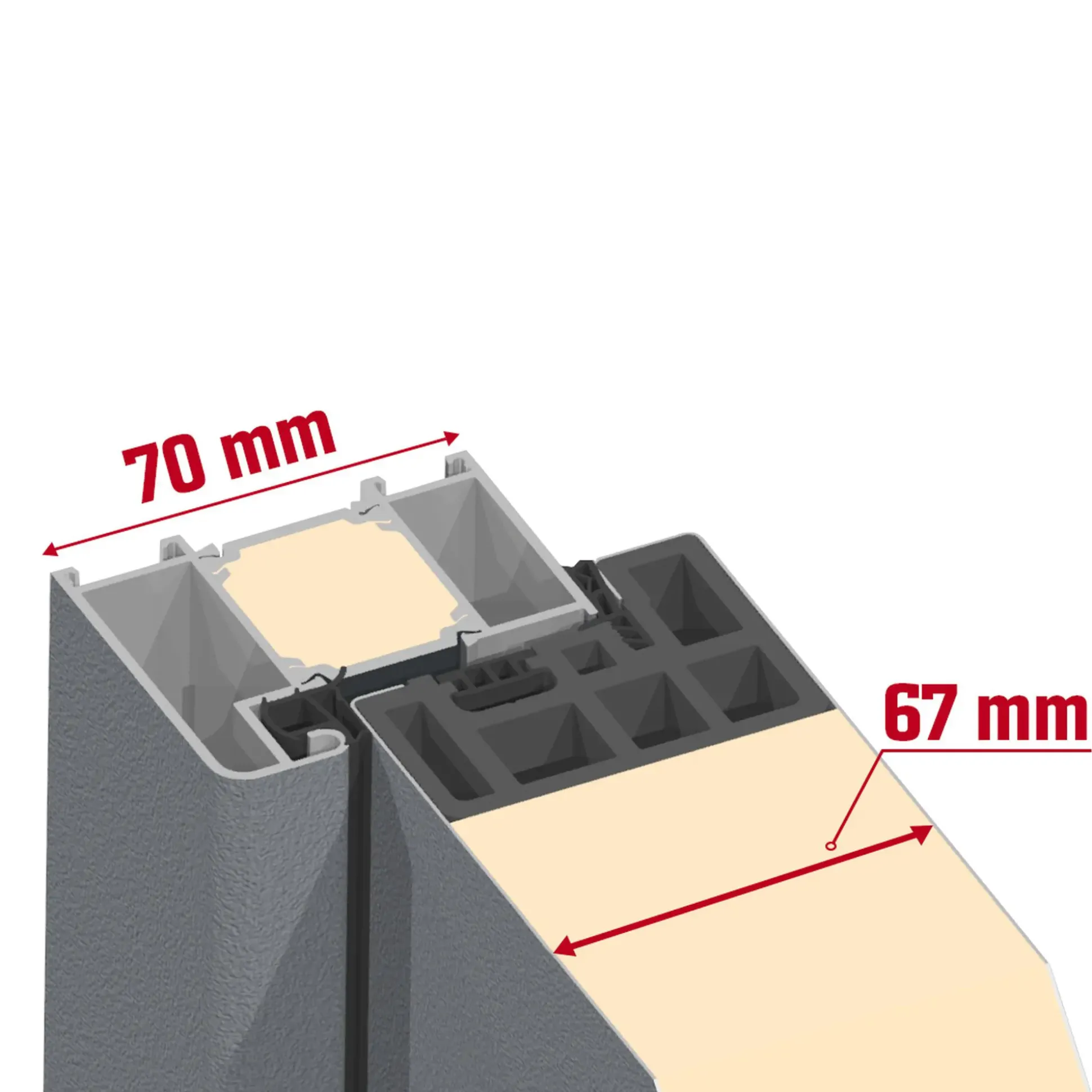 Splendoor Haustür Passivedoor Premium B02 RC2 Grau DIN Rechts 100 x 210 cm