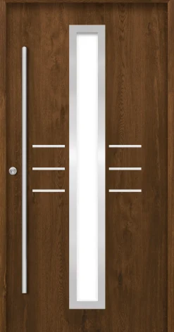 Splendoor Haustür Passivedoor Premium B07 Nussbaum DIN Links 110 x 210 cm