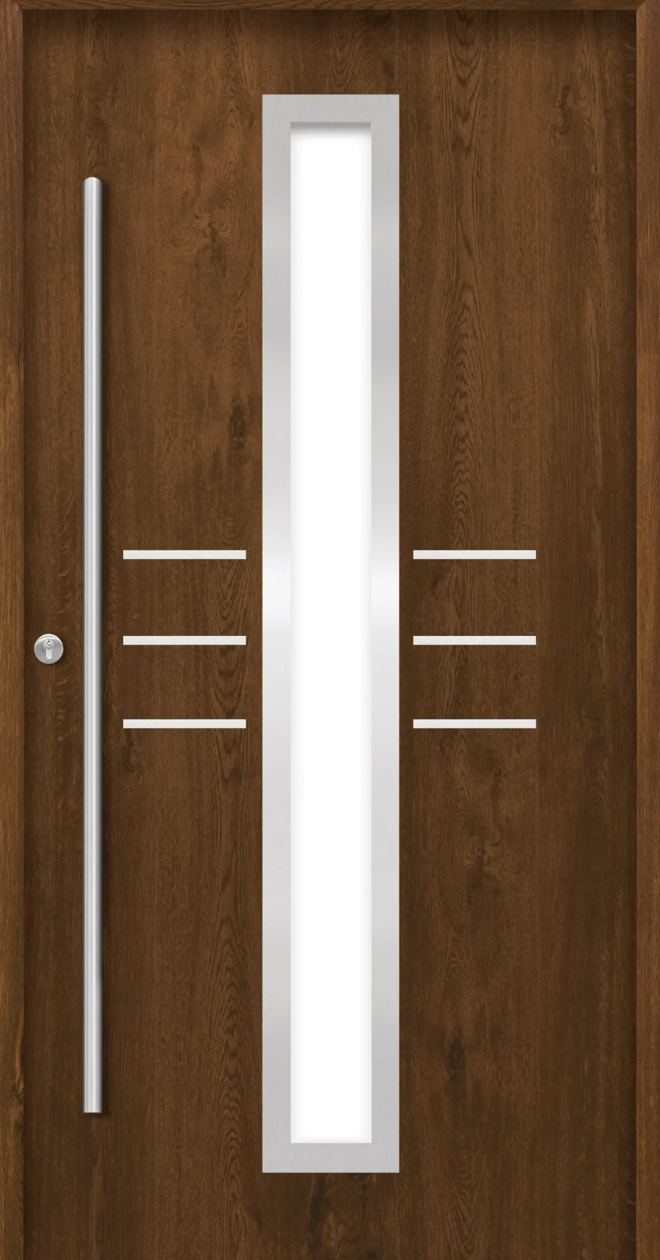 Splendoor Haustür Passivedoor Premium B07 Nussbaum DIN Links 110 x 210 cm
