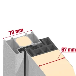 Splendoor Haustür Passivedoor Premium H1 Weiß DIN Links 100 x 210 cm