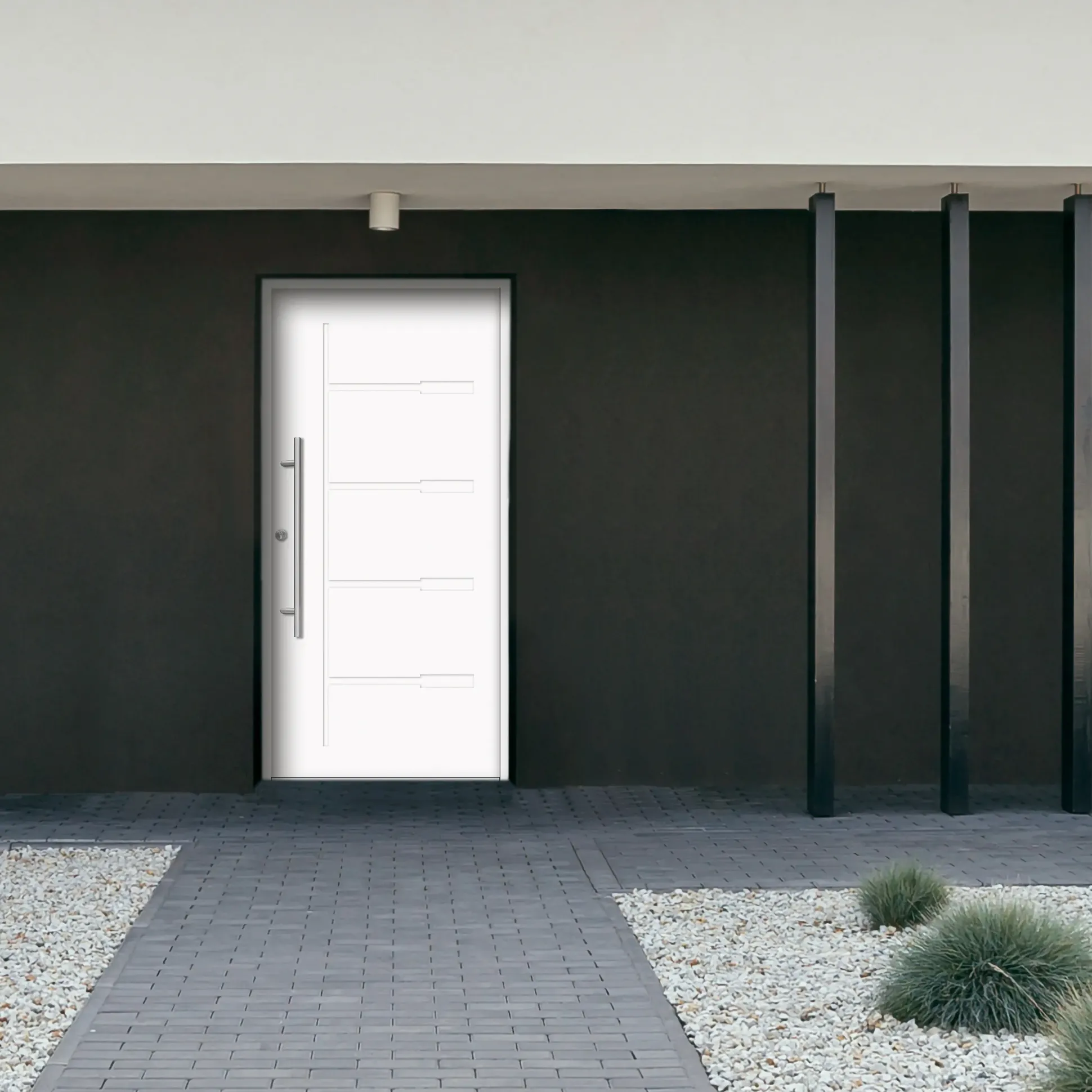 Splendoor Haustür Passivedoor Premium H1 Weiß DIN Links 100 x 210 cm