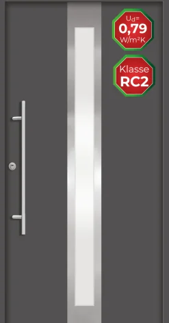 Splendoor Haustür Passivedoor Premium B01 RC2 Anthrazit DIN Links 110 x 210 cm
