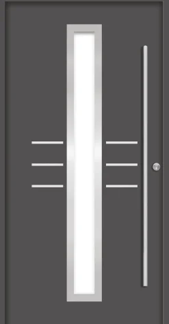 Splendoor Haustür Passivedoor Premium B07 Anthrazit DIN Rechts 110 x 210 cm