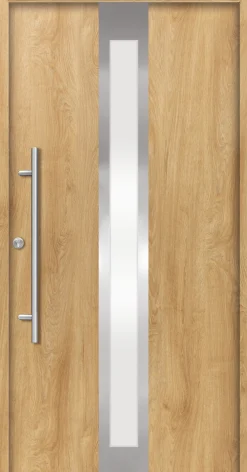 Splendoor Haustür Passivedoor Premium B01 Eiche Natur DIN Links 110 x 210 cm