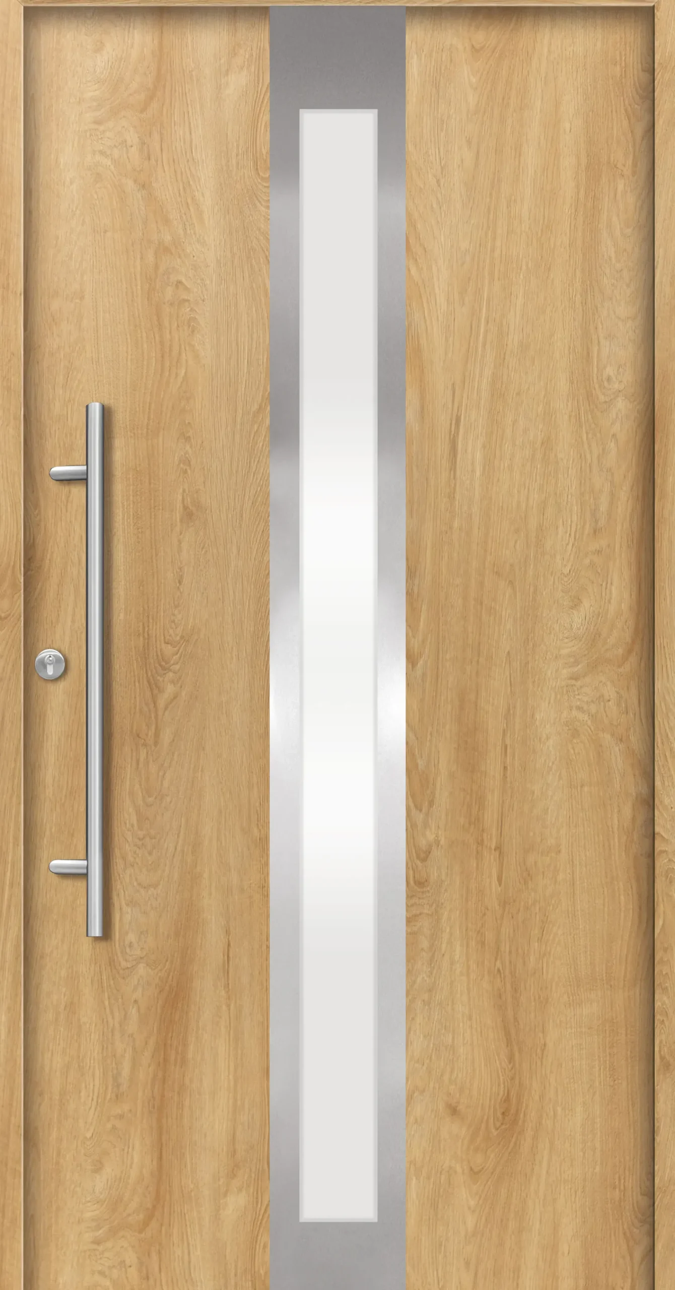 Splendoor Haustür Passivedoor Premium B01 Eiche Natur DIN Links 110 x 210 cm