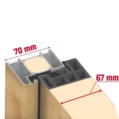 Splendoor Haustür Passivedoor Premium B01 Eiche Natur DIN Links 110 x 210 cm