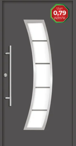 Splendoor Haustür Passivedoor Premium P14 Anthrazit DIN Links 110 x 210 cm