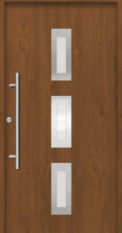 Splendoor Haustür Passivedoor Premium B02 Golden Oak DIN Links 110 x 210 cm
