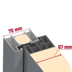 Splendoor Haustür Passivedoor Premium B06 RC2 Grau DIN Links 110 x 210 cm