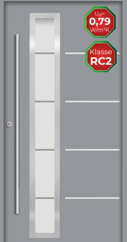 Splendoor Haustür Passivedoor Premium B06 RC2 Grau DIN Links 110 x 210 cm
