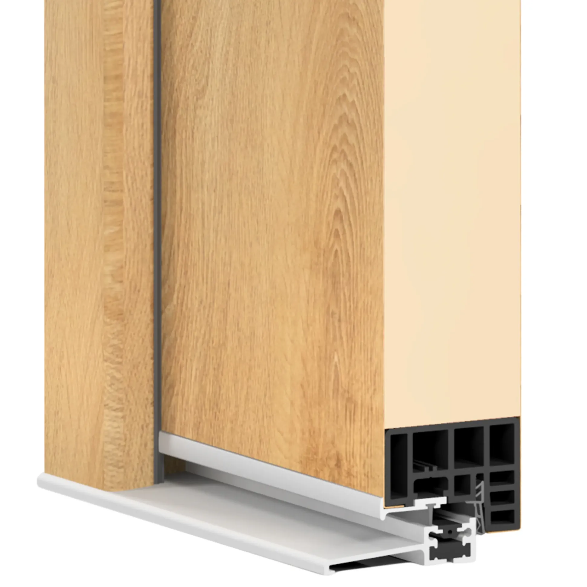 Splendoor Haustür Passivedoor Premium B06 RC2 Eiche Natur DIN Rechts 110 x 210 cm