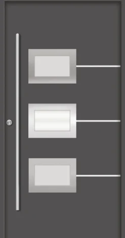 Splendoor Haustür Passivedoor Premium B03 Anthrazit DIN Links 100 x 210 cm