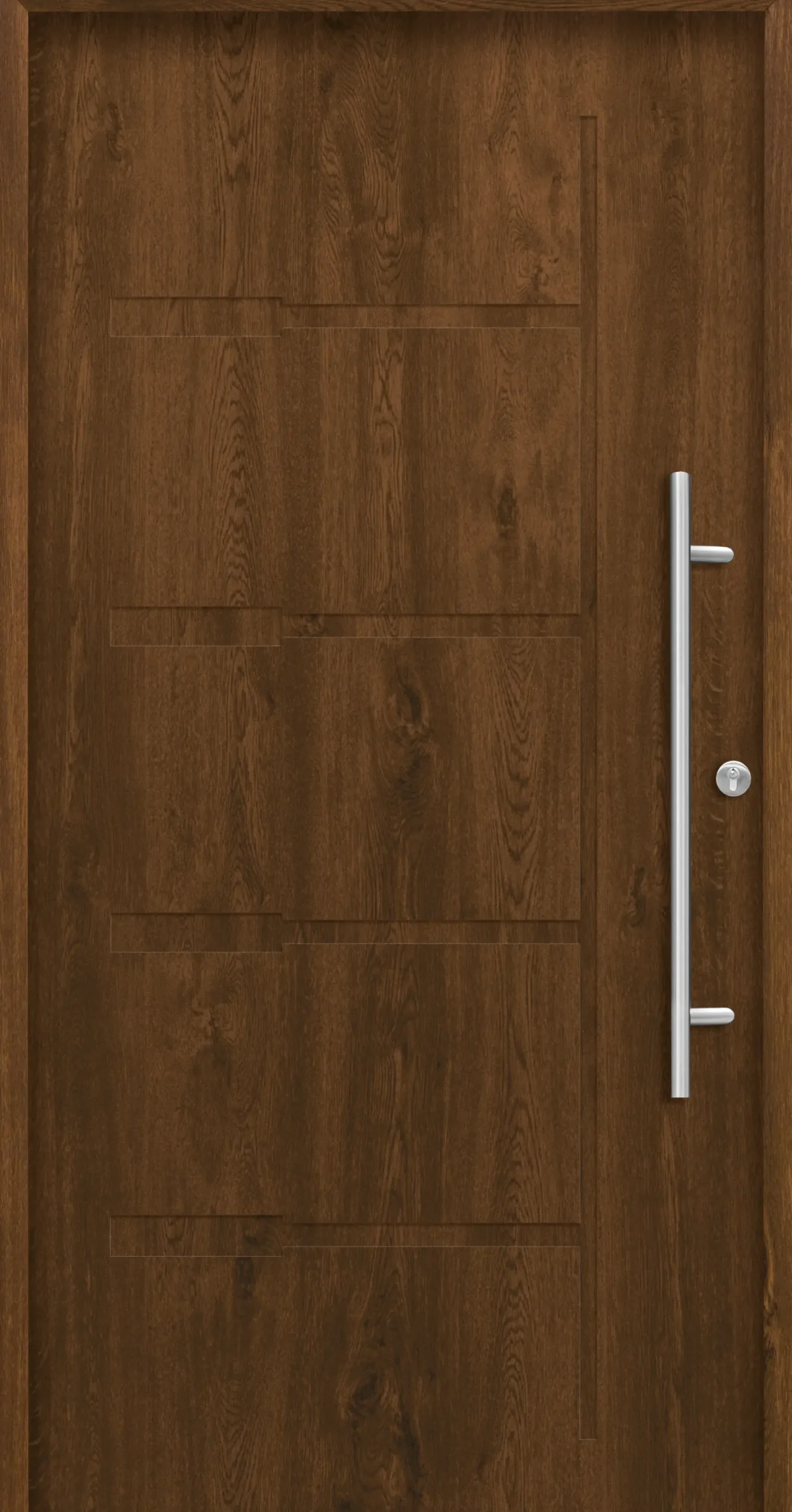 Splendoor Haustür Passivedoor Premium H1 Nussbaum DIN Rechts 110 x 210 cm