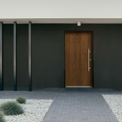 Splendoor Haustür Passivedoor Premium H1 Nussbaum DIN Rechts 110 x 210 cm