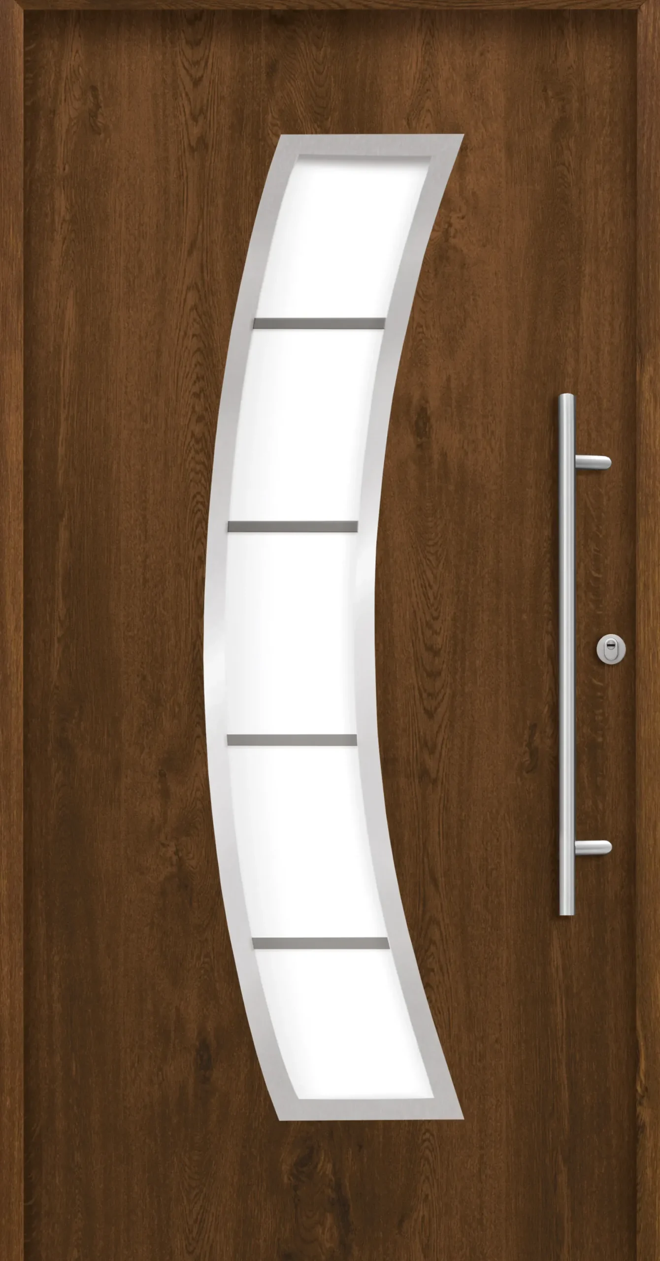 Splendoor Haustür Passivedoor Premium P14 RC2 Nussbaum DIN Rechts 110 x 210 cm