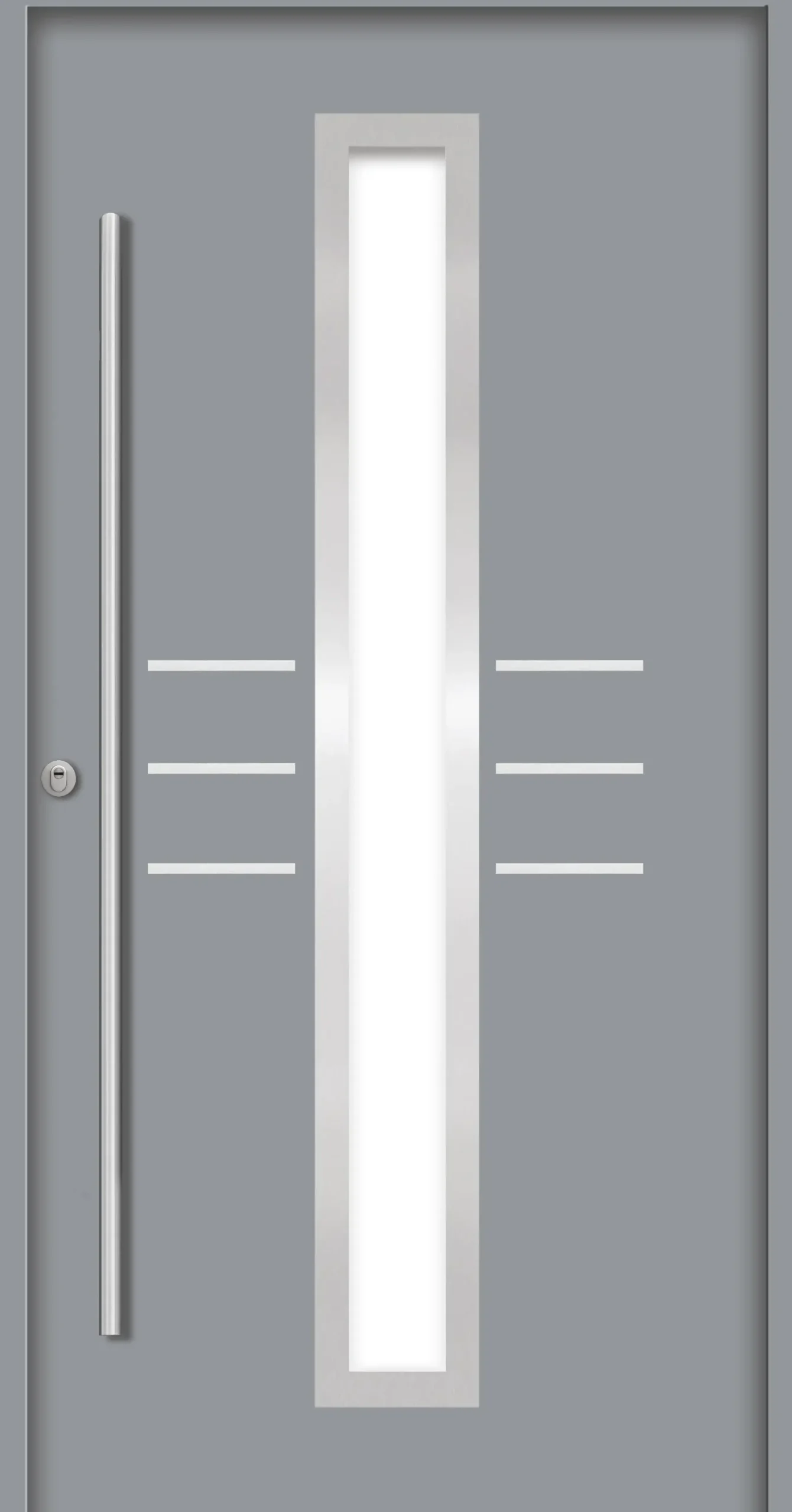 Splendoor Haustür Passivedoor Premium B07 RC2 Grau DIN Links 110 x 210 cm