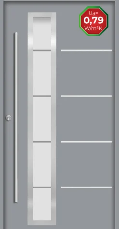 Splendoor Haustür Passivedoor Premium B06 Grau DIN Links 110 x 210 cm