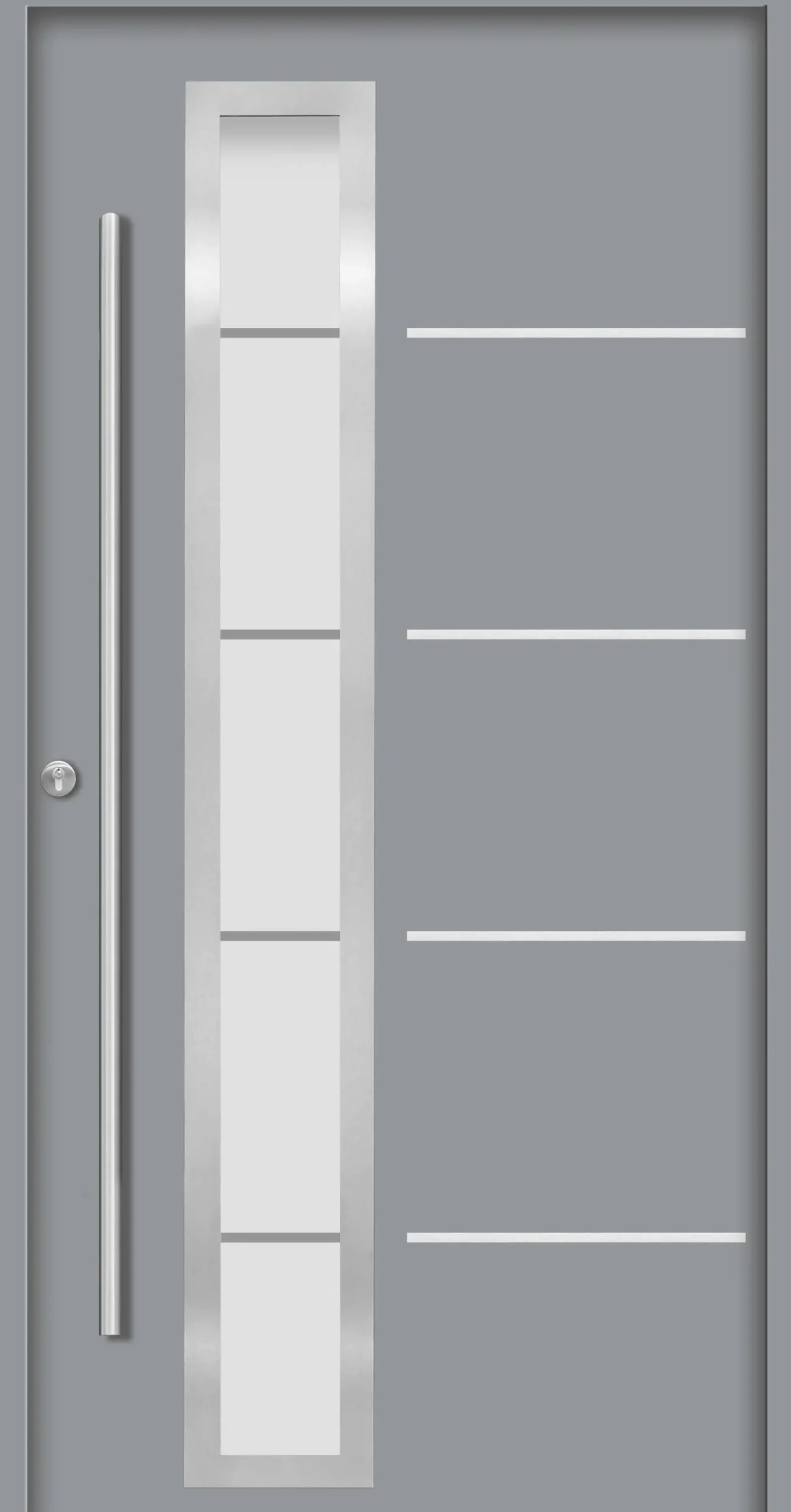 Splendoor Haustür Passivedoor Premium B06 Grau DIN Links 110 x 210 cm