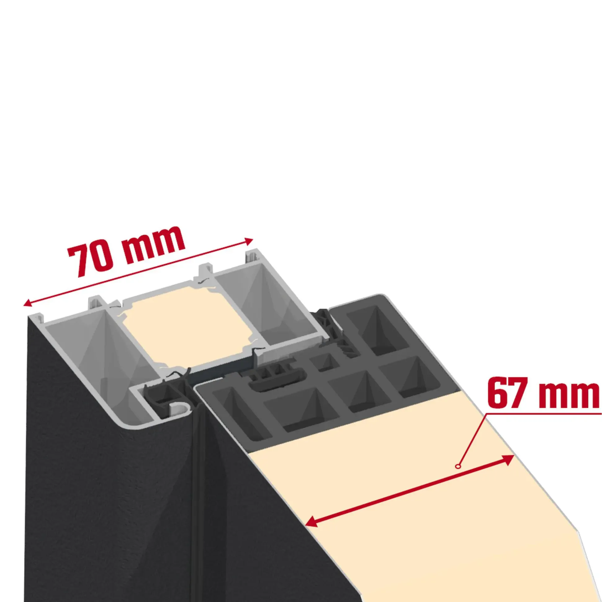 Splendoor Haustür Passivedoor Premium H1 Anthrazit DIN Links 110 x 210 cm