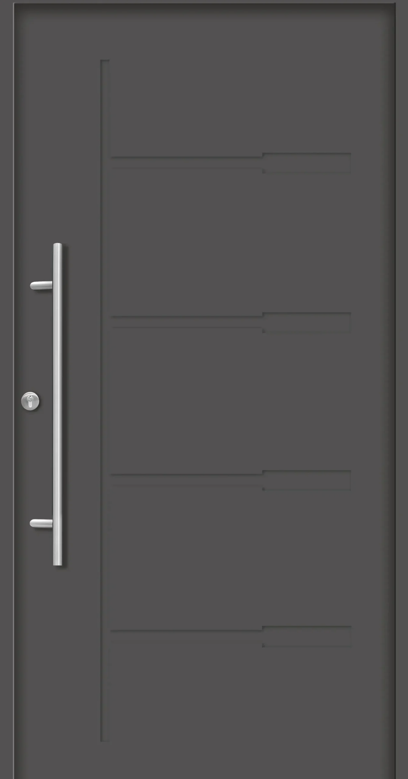 Splendoor Haustür Passivedoor Premium H1 Anthrazit DIN Links 110 x 210 cm