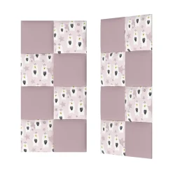 Stegu Wandpaneel Puffin Print Kids 30 x 30 cm Powder Rose