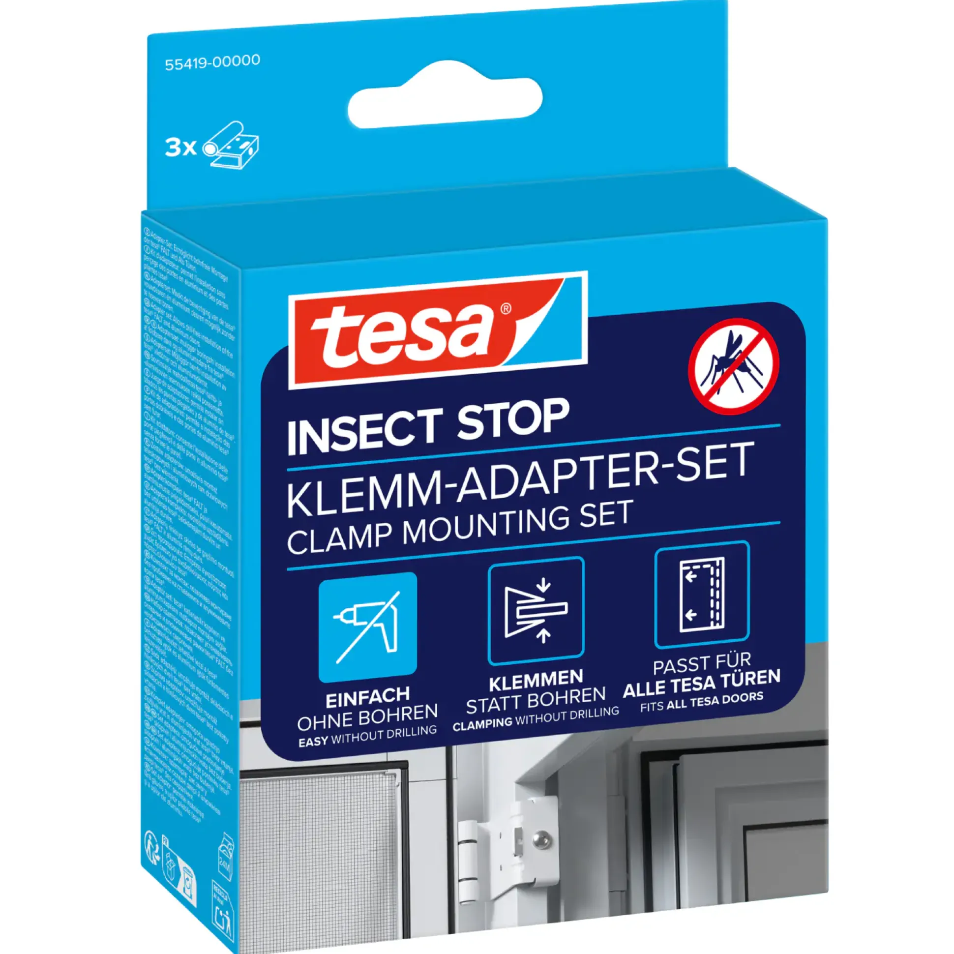 tesa Adapter FALT 35 x 43 x 48 mm weiß