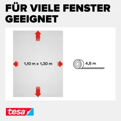 tesa Fliegengitter 110 x 130 cm anthrazit individuell kürzbar