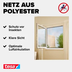 tesa Fliegengitter 110 x 130 cm anthrazit individuell kürzbar