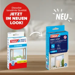 tesa Fliegengitter 110 x 130 cm weiß individuell kürzbar