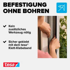 tesa Fliegengitter 100 x 100 cm anthrazit individuell kürzbar