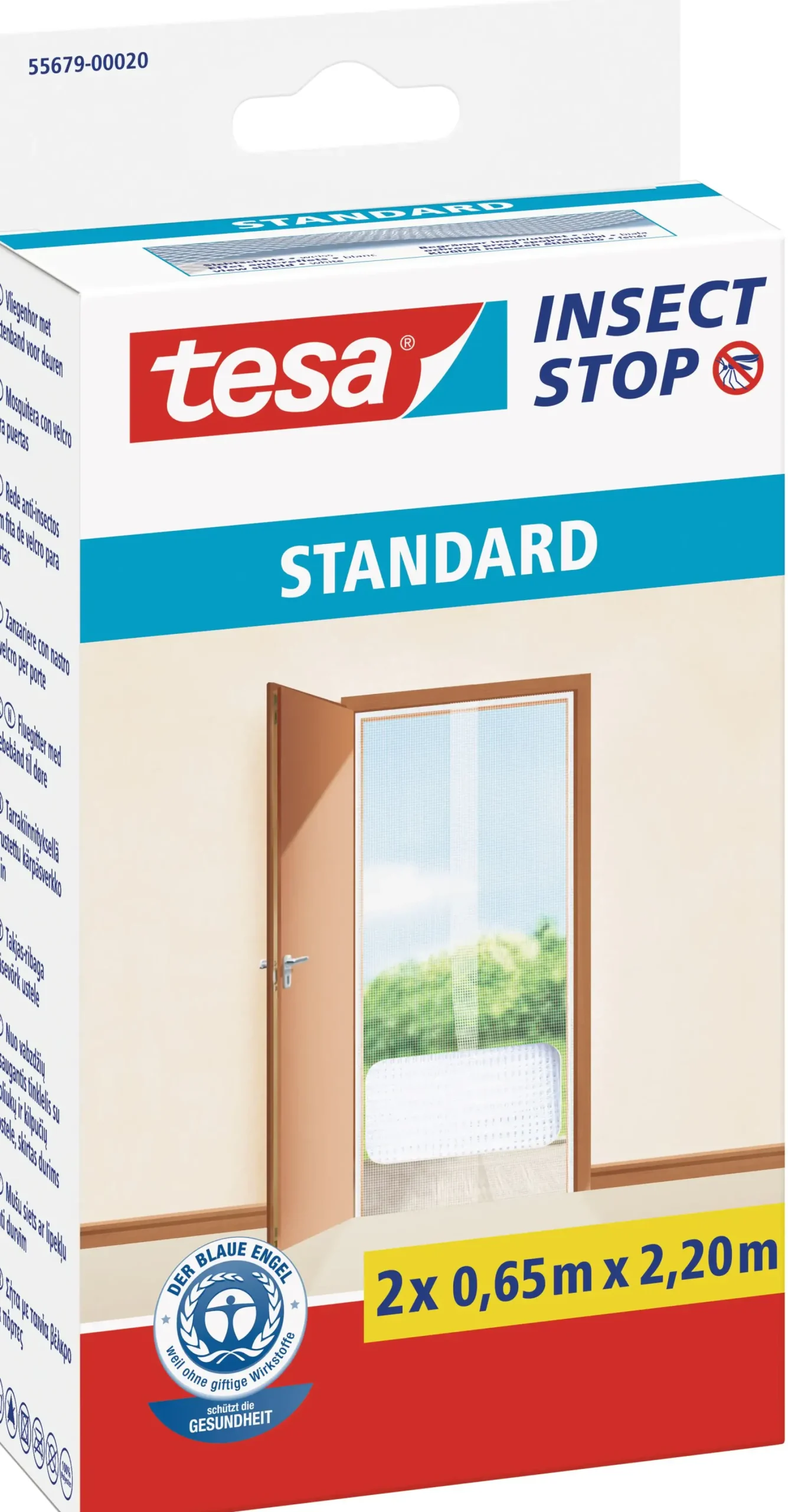 tesa Fliegengitter 65 x 220 cm weiß individuell kürzbar