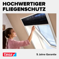 tesa Fliegengitter Alu-Dachfenster Plissee 114 x 160 cm anthrazit