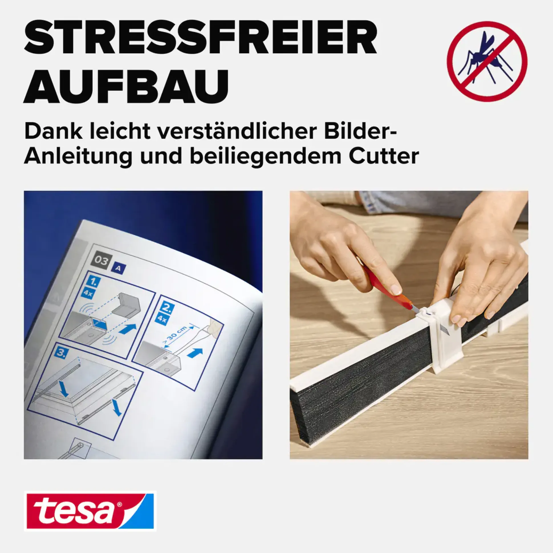 tesa Fliegengitter Alu-Dachfenster Plissee 114 x 160 cm anthrazit