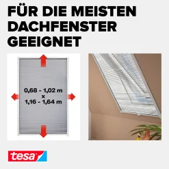 tesa Fliegengitter Alu-Dachfenster Plissee 114 x 160 cm anthrazit